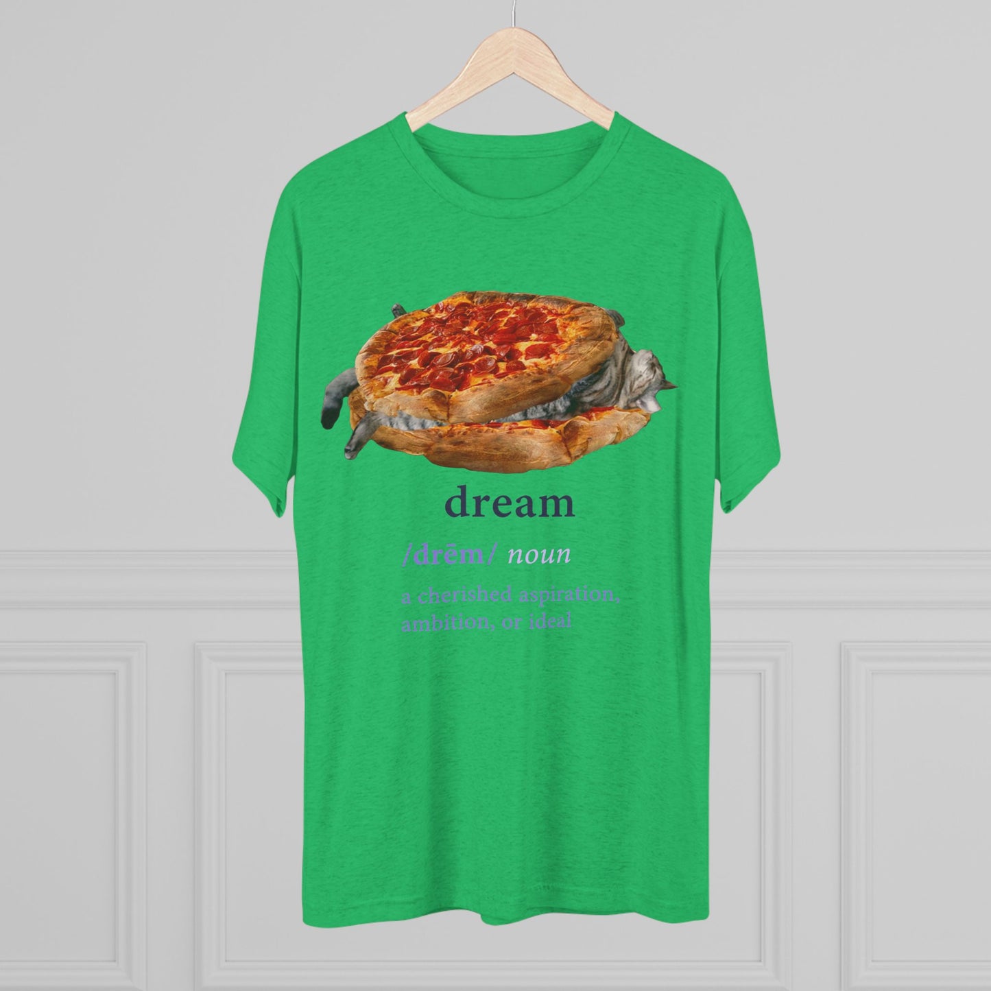 Big-ass CHONKY DREAMS - cat shirt - Unisex Tri-Blend Crew Tee