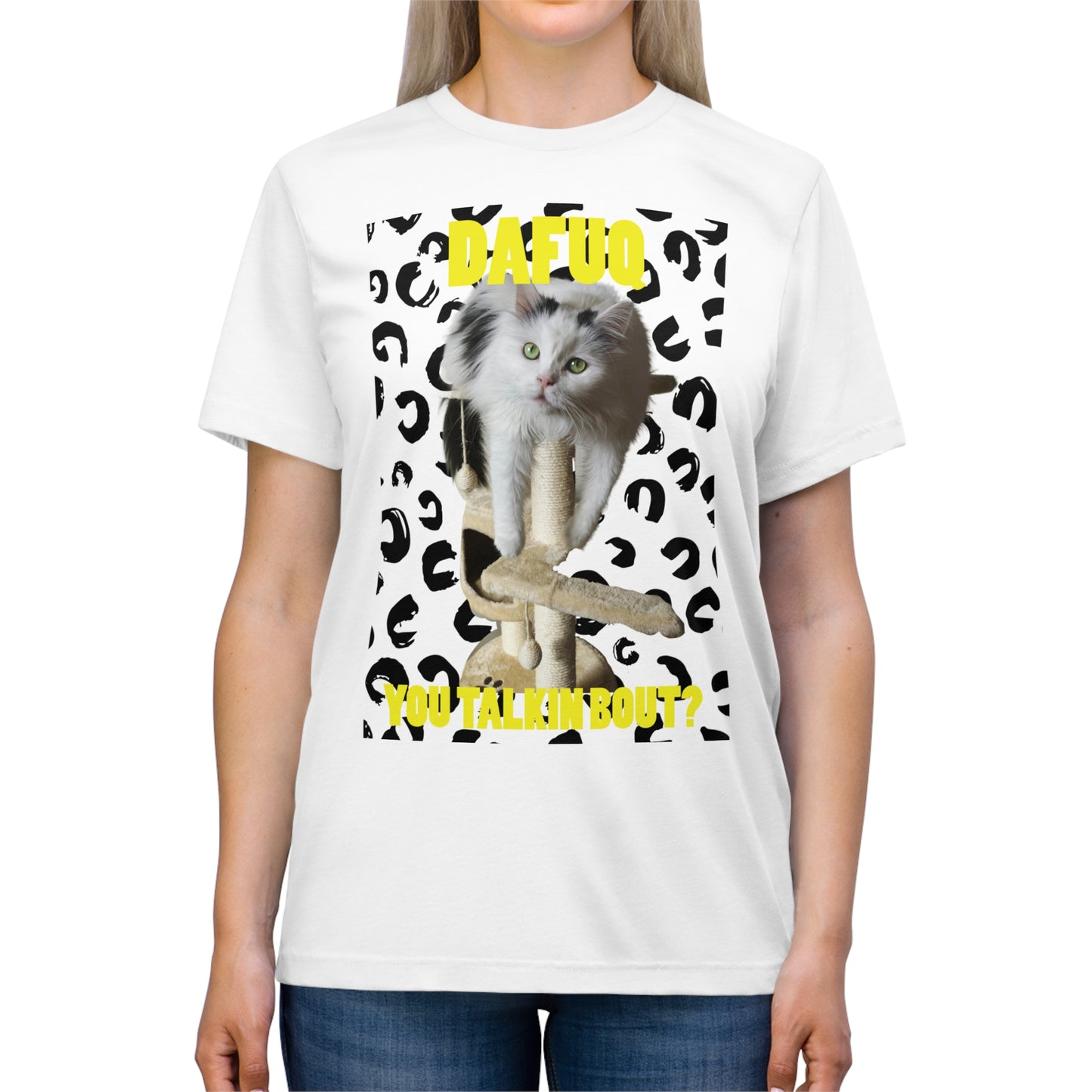 DAFUQ you talkin bout - cat shirt - Unisex Triblend Tee