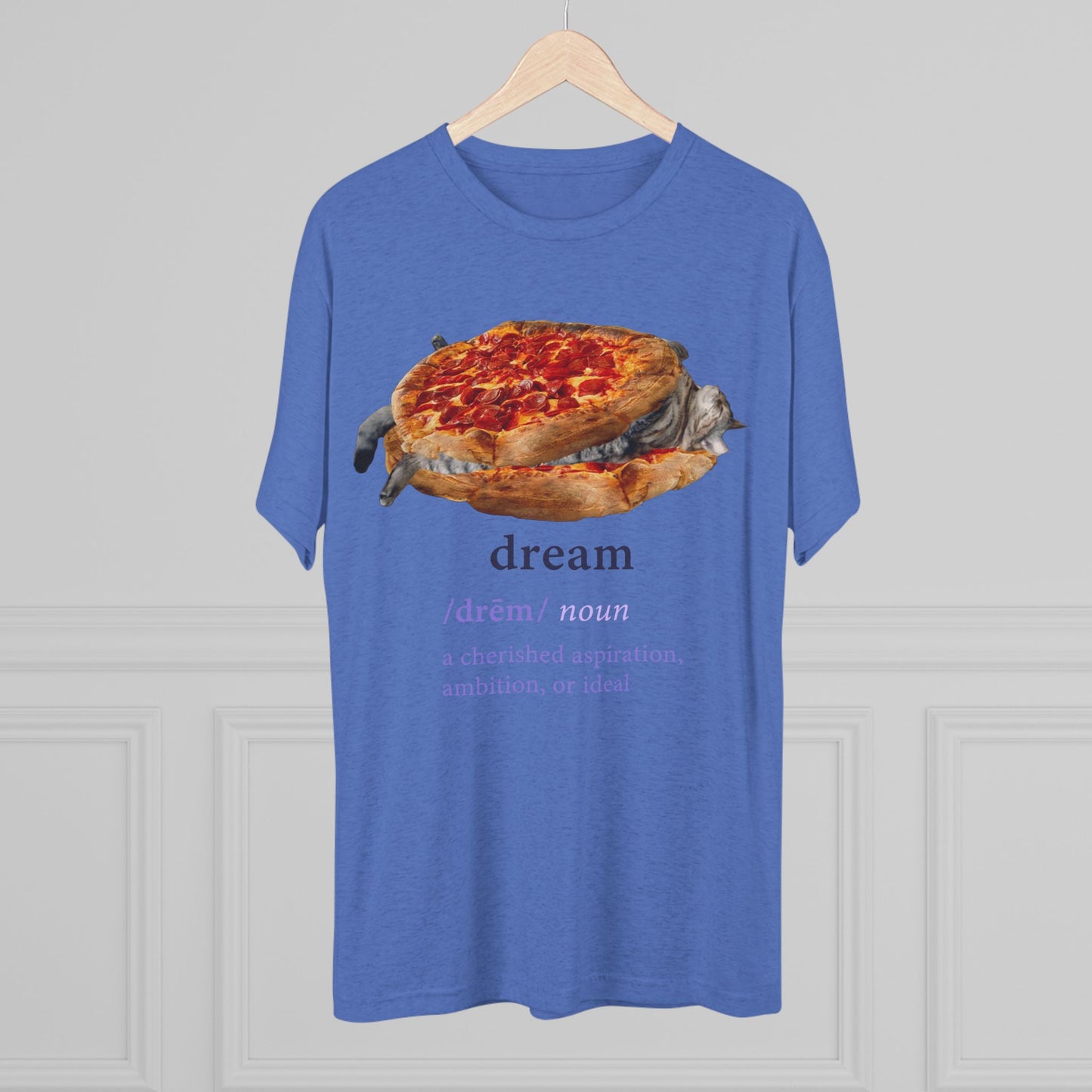 Big-ass CHONKY DREAMS - cat shirt - Unisex Tri-Blend Crew Tee