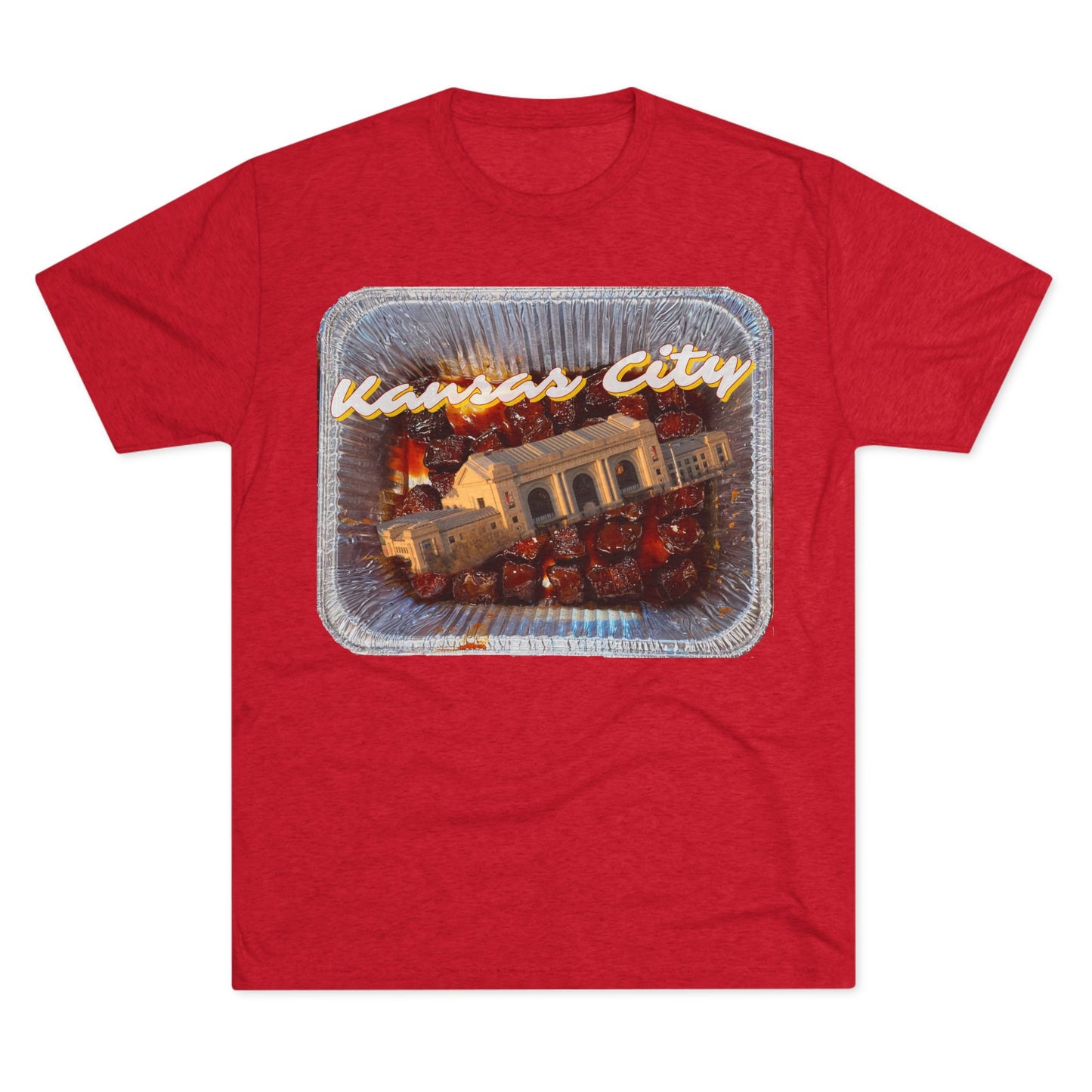 Kansas City - Union Station Bursting out the Burnties - KCtz series - Unisex Tri-Blend Crew Tee