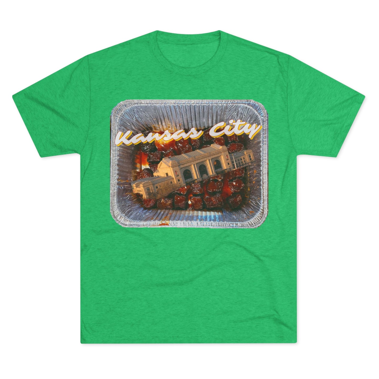 Kansas City - Union Station Bursting out the Burnties - KCtz series - Unisex Tri-Blend Crew Tee