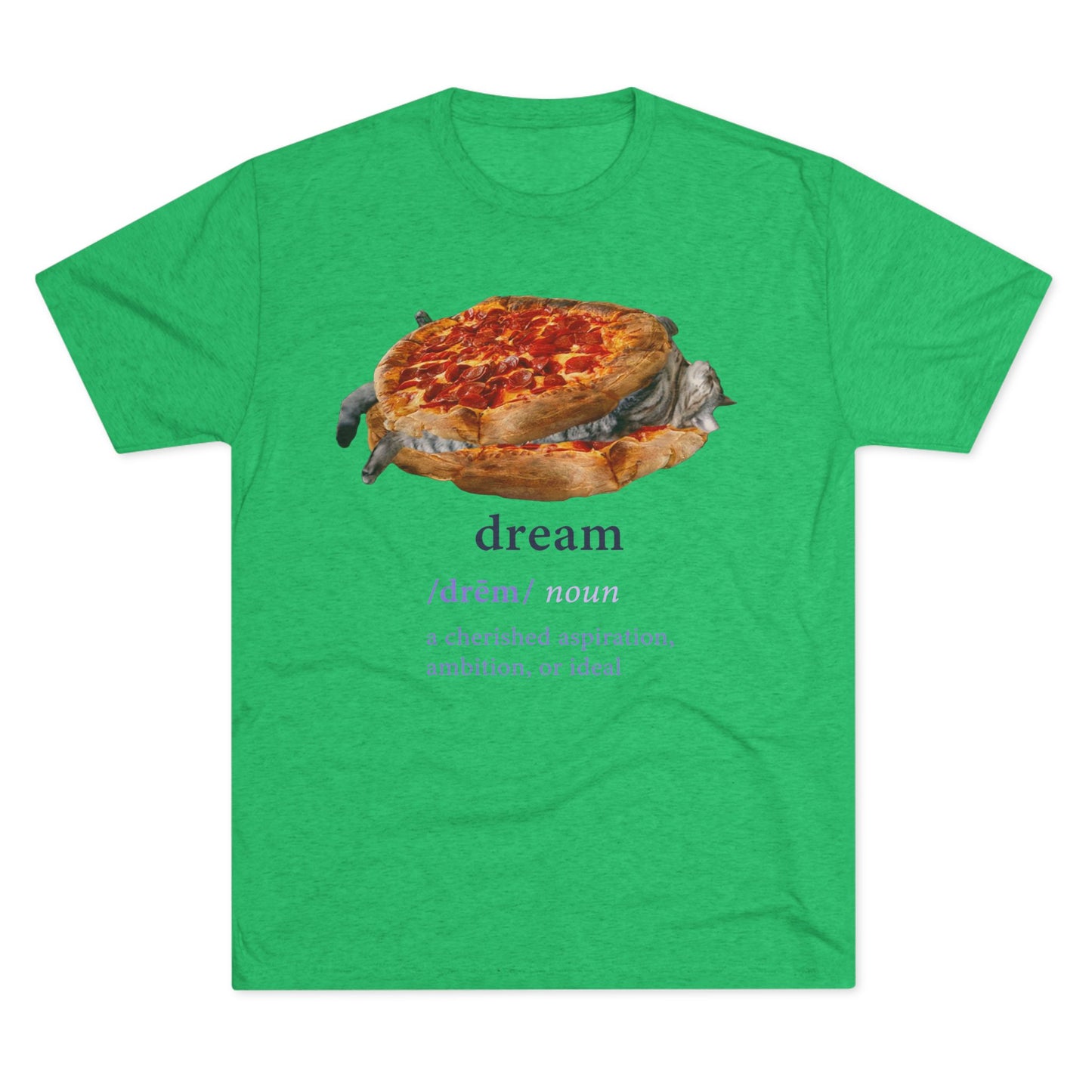 Big-ass CHONKY DREAMS - cat shirt - Unisex Tri-Blend Crew Tee