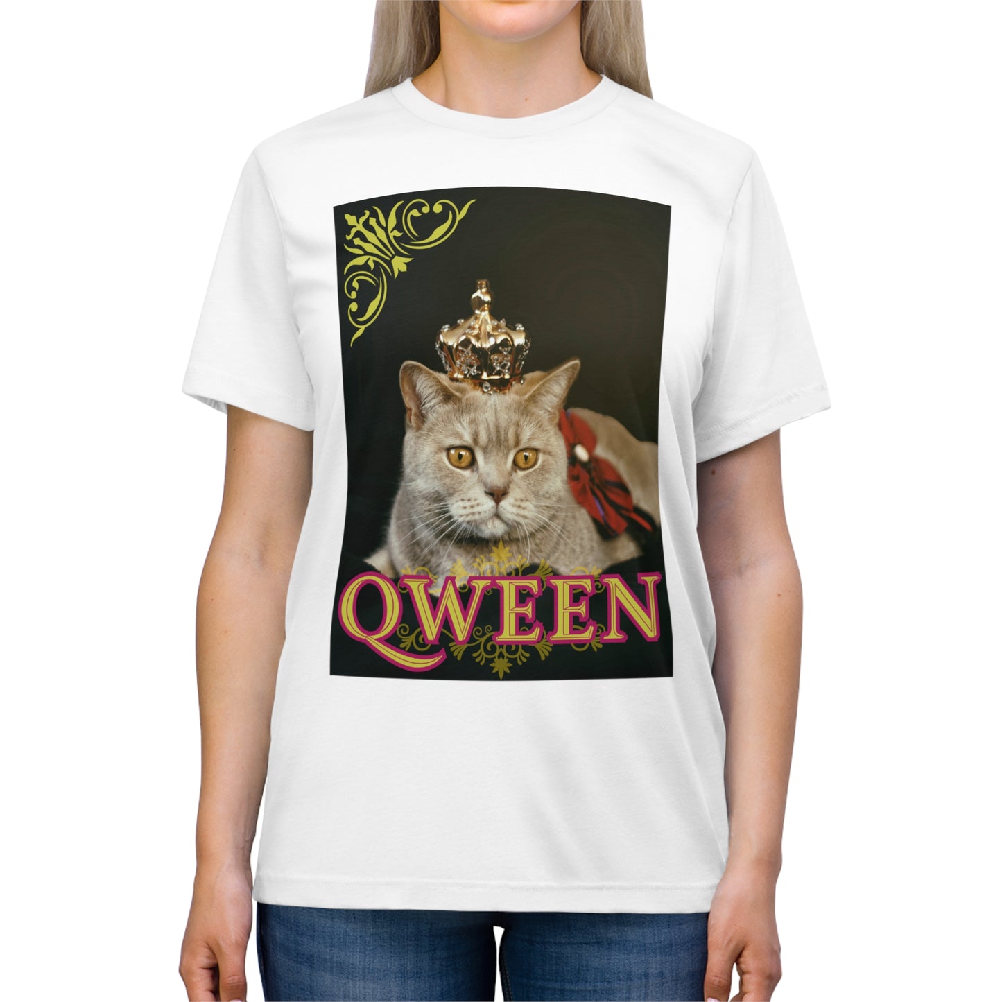 CAT QWEEN - cat shirt - Unisex Triblend Tee