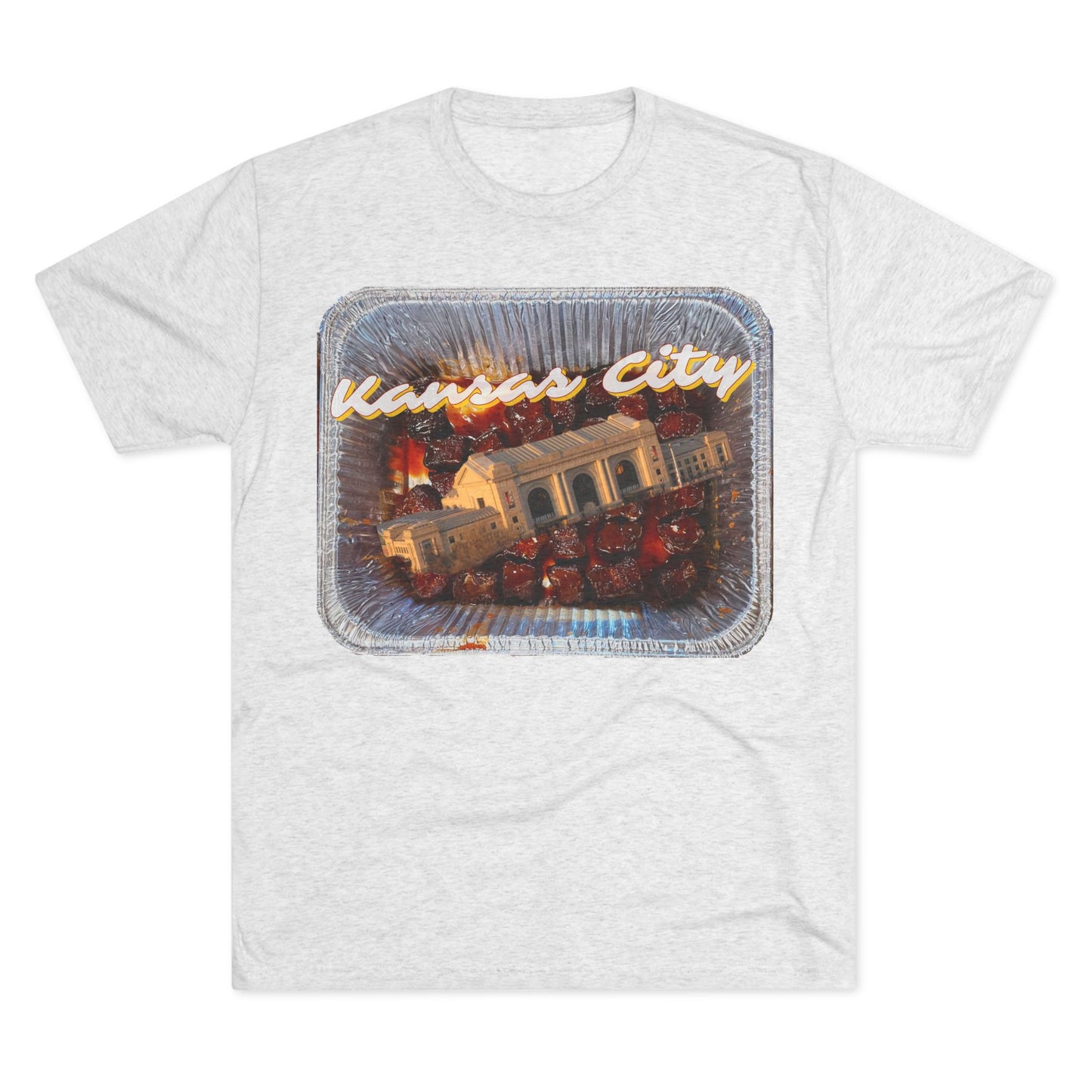 Kansas City - Union Station Bursting out the Burnties - KCtz series - Unisex Tri-Blend Crew Tee