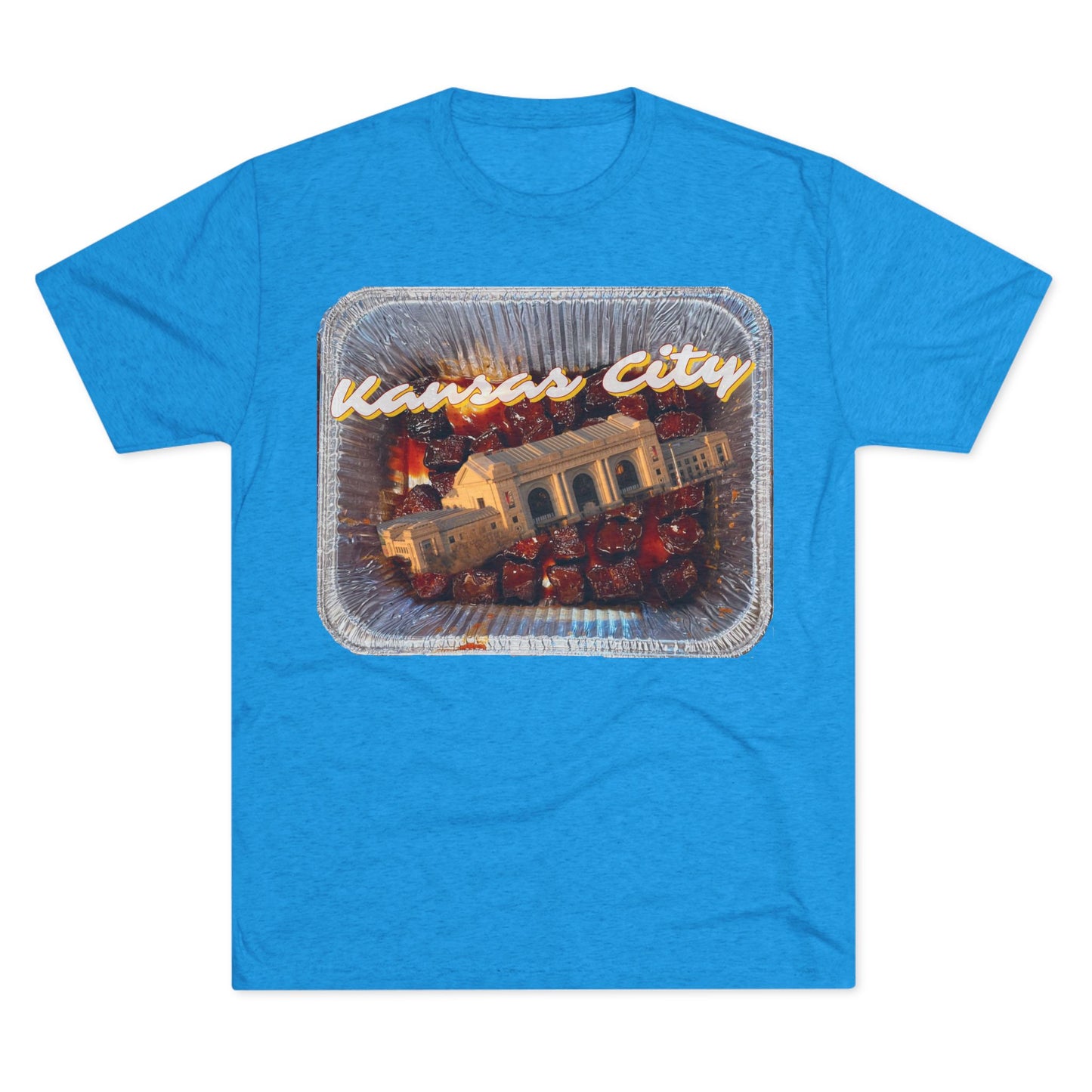 Kansas City - Union Station Bursting out the Burnties - KCtz series - Unisex Tri-Blend Crew Tee