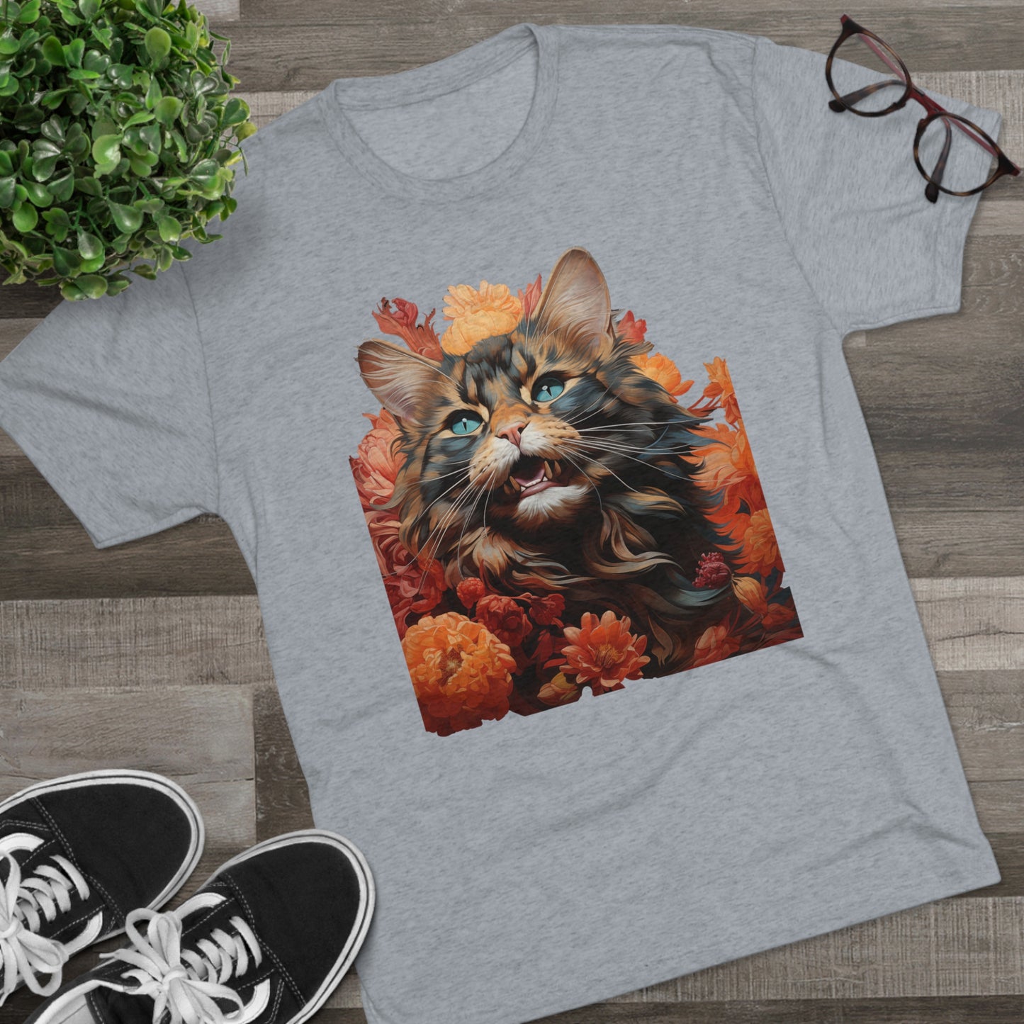 Floral Feline Design #1 shirt