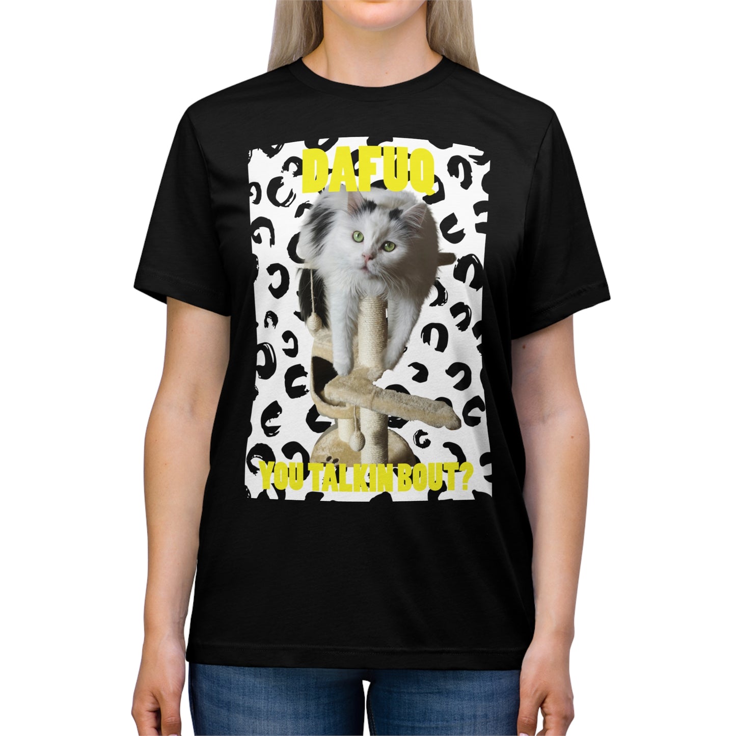 DAFUQ you talkin bout - cat shirt - Unisex Triblend Tee