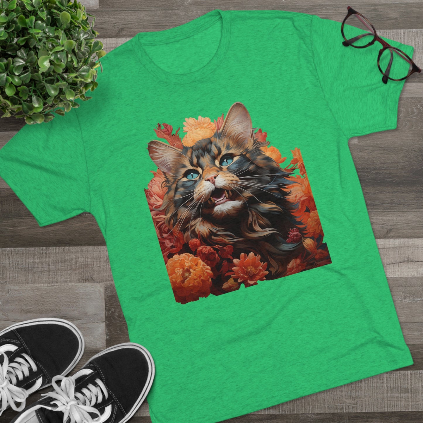 Floral Feline Design #1 shirt