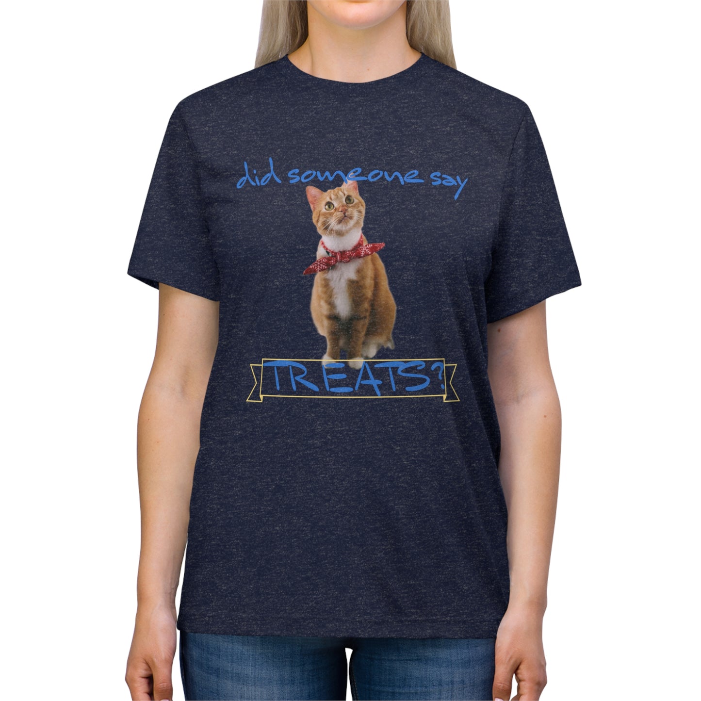 Did Somebody Say TREATS cat shirt - Unisex Triblend Tee