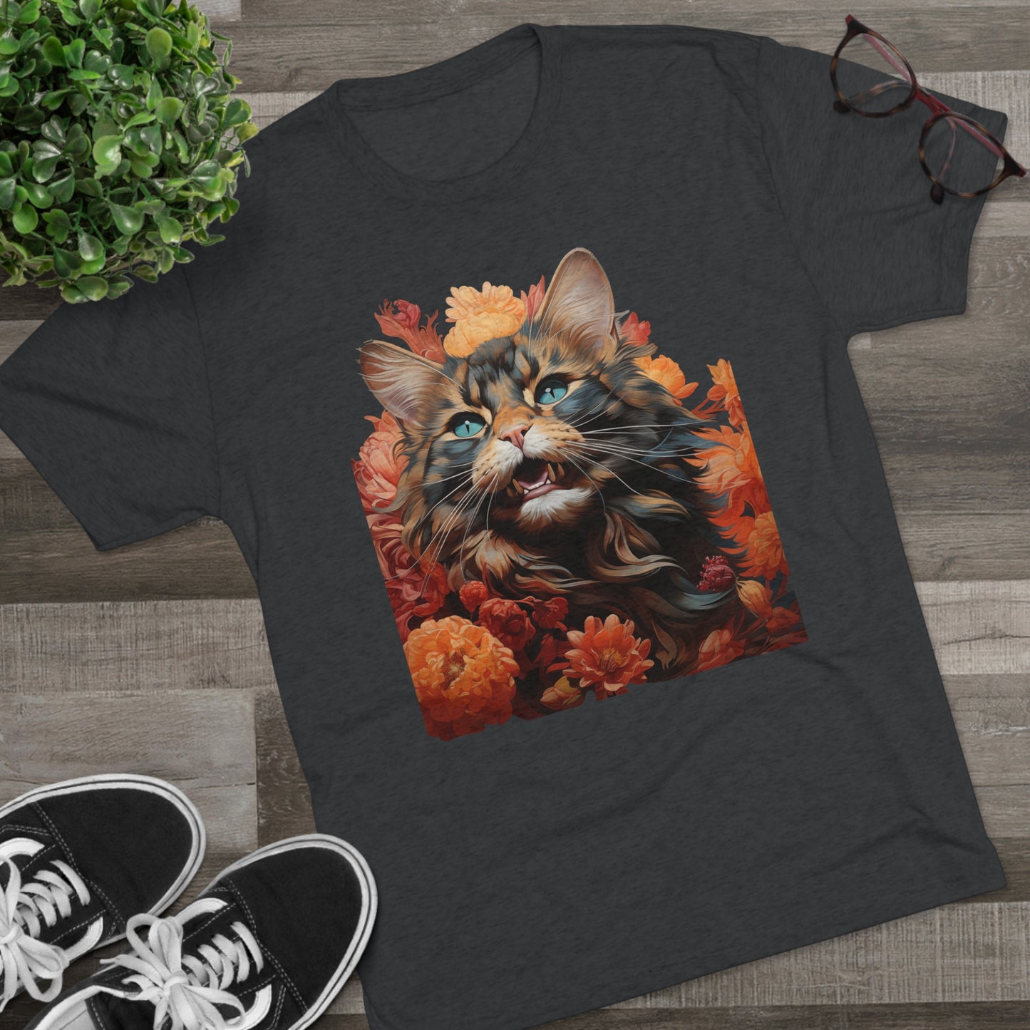 Floral Feline Design #1 shirt