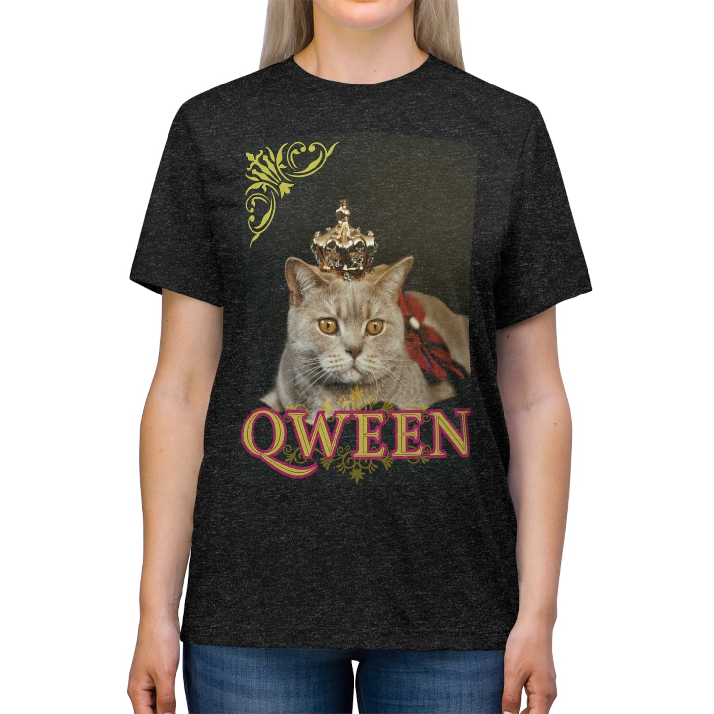 CAT QWEEN - cat shirt - Unisex Triblend Tee