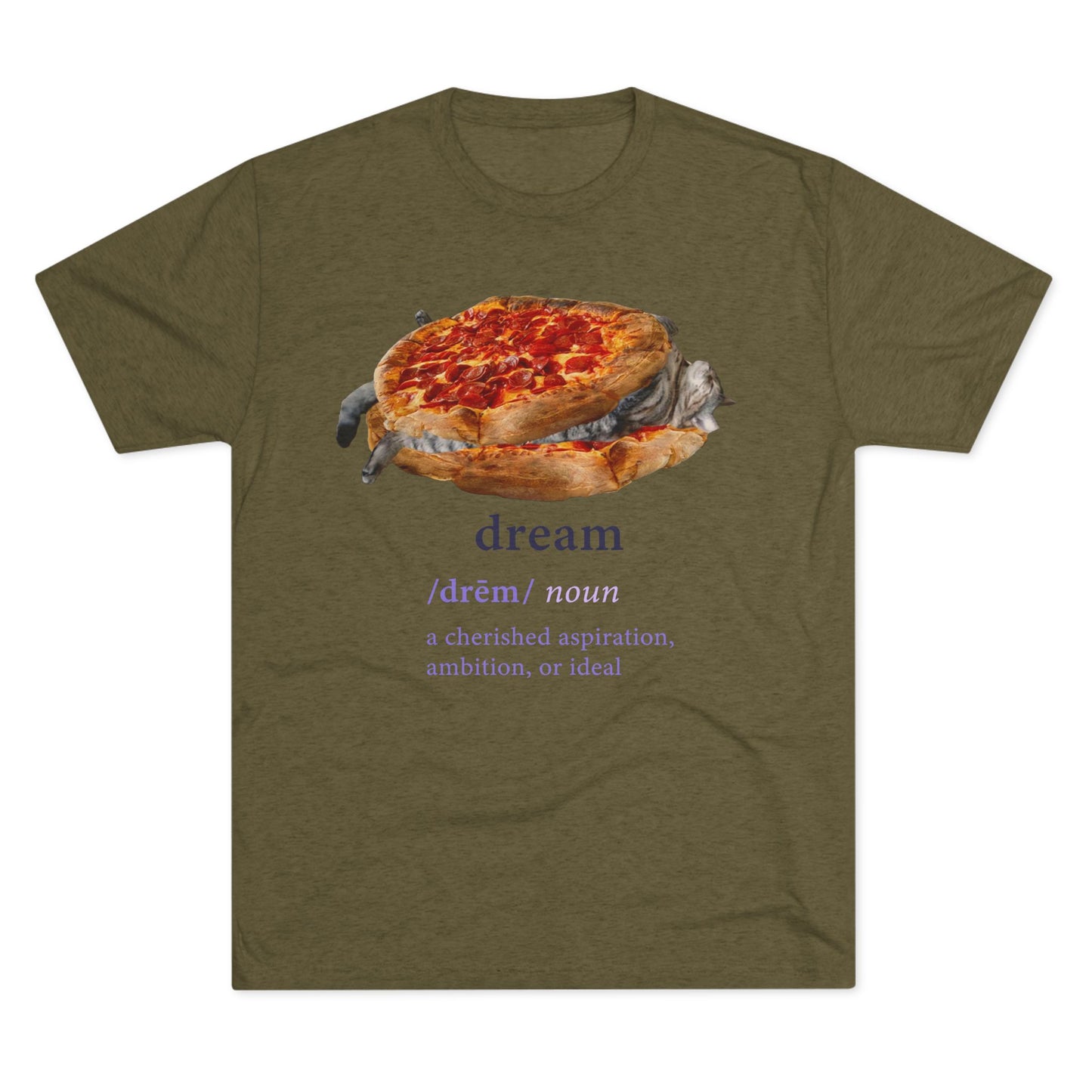 Big-ass CHONKY DREAMS - cat shirt - Unisex Tri-Blend Crew Tee